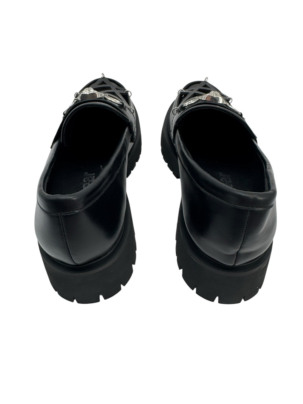 Koi Footwear Silent Dusk Owl Pentagram Chunky Loafers Women's Gothic Vegan 8 - Picture 4 of 7